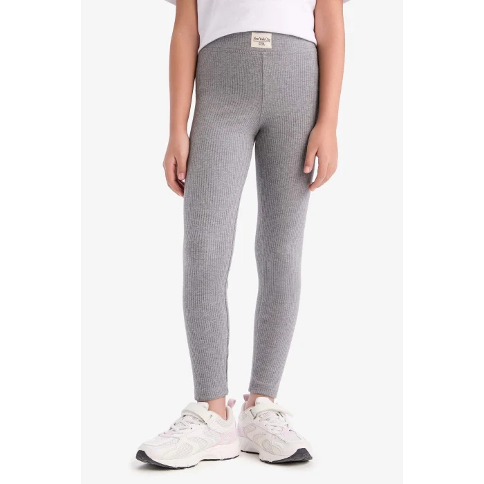 Defacto D9652 Antrasit Kız Çocuk Fitilli Kaşkorse Uzun Tayt