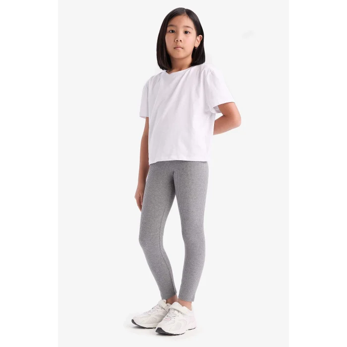 Defacto D9652 Antrasit Kız Çocuk Fitilli Kaşkorse Uzun Tayt