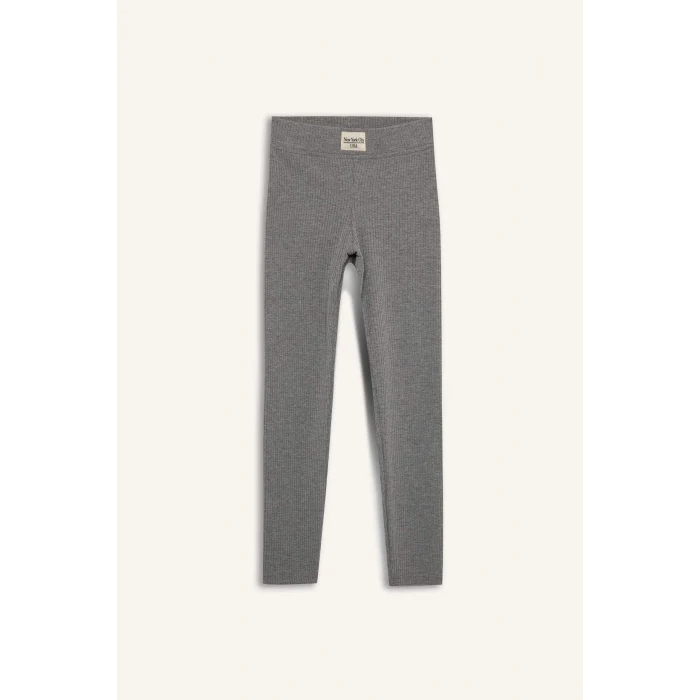 Defacto D9652 Antrasit Kız Çocuk Fitilli Kaşkorse Uzun Tayt