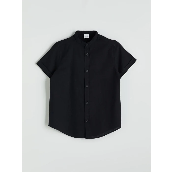 LCW Kids Siyah Hakim Yaka Erkek Çocuk Gömlek