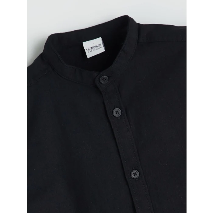 LCW Kids Siyah Hakim Yaka Erkek Çocuk Gömlek