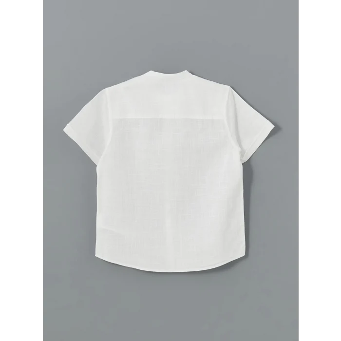 LCW Kids Beyaz Hakim Yaka Erkek Çocuk Gömlek