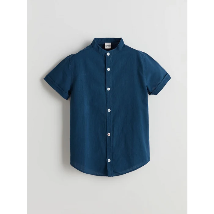 LCW Kids Indigo Hakim Yaka Erkek Çocuk Gömlek