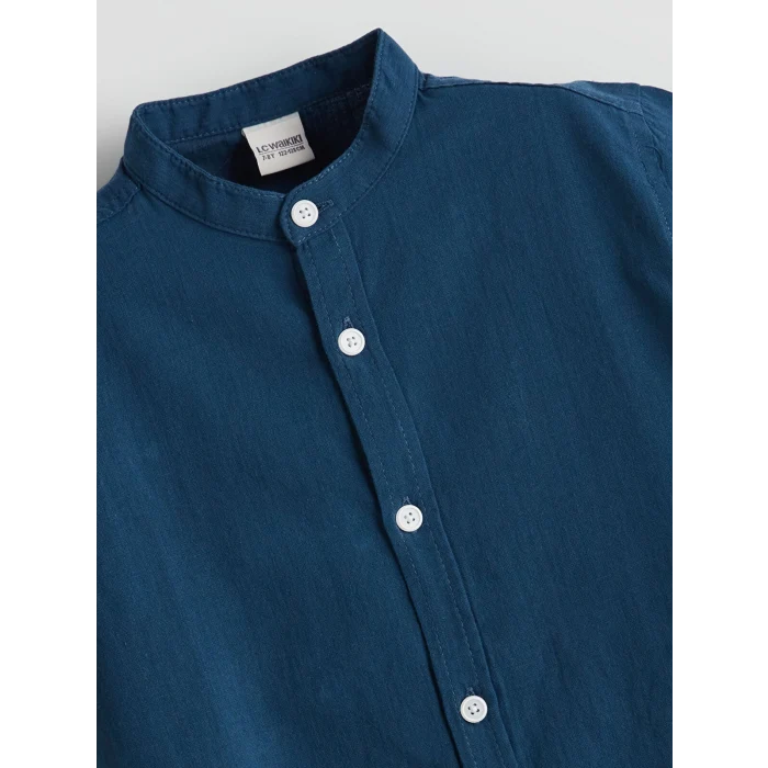 LCW Kids Indigo Hakim Yaka Erkek Çocuk Gömlek
