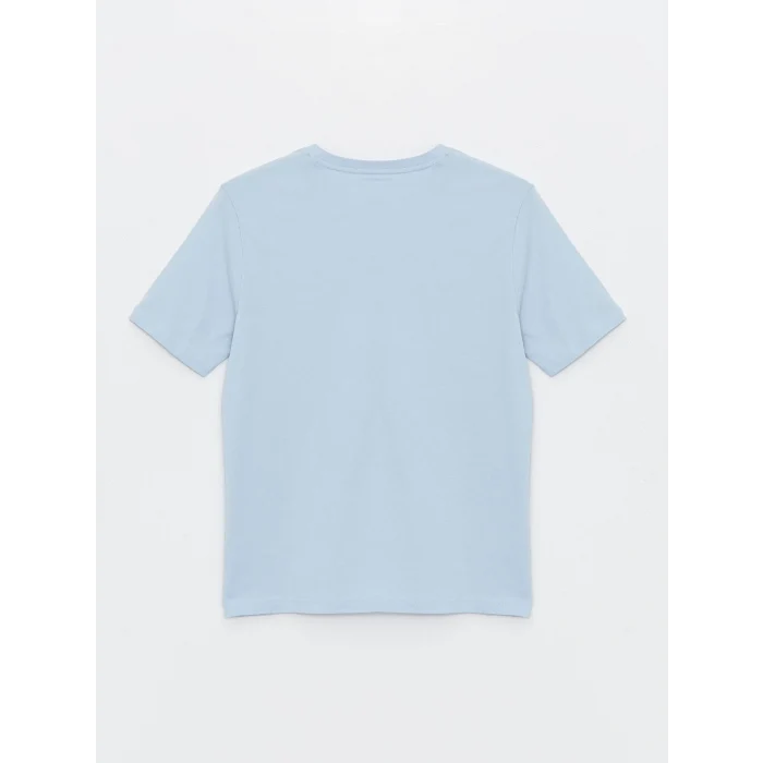 SOUTHBLUE Mavi Bisiklet Yaka Kısa Kollu Baskılı Penye Erkek Tişört