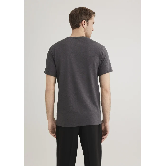 Mavi 061748-24398 Stretch V Yaka Antrasit Basic Tişört