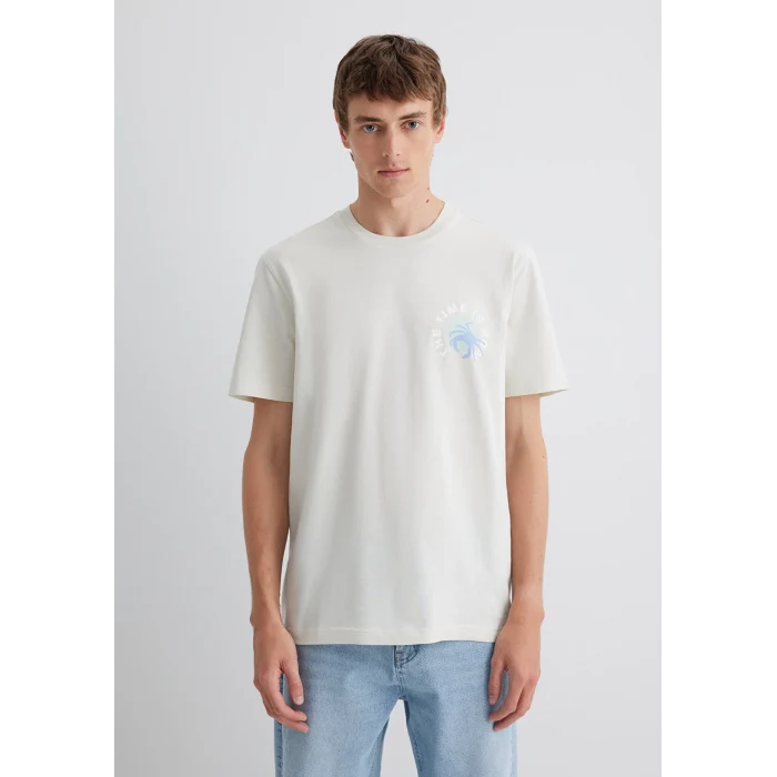 Mavi 0612672-70142 Baskılı Gri Tişört