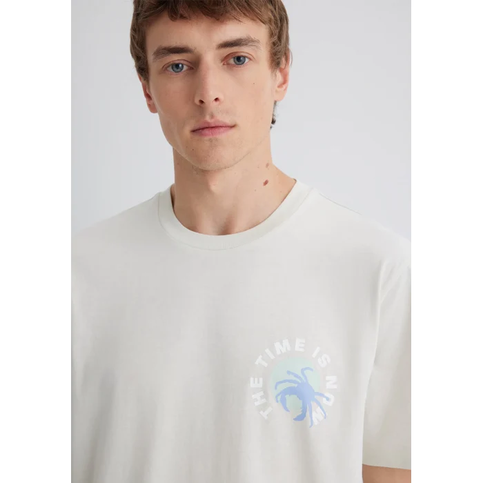 Mavi 0612672-70142 Baskılı Gri Tişört