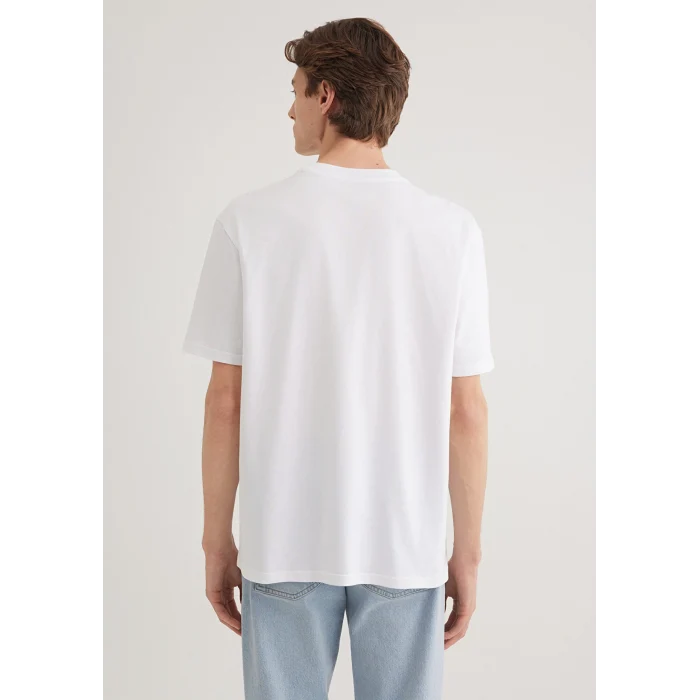 Mavi 0612483-620 Baskılı Beyaz Tişört