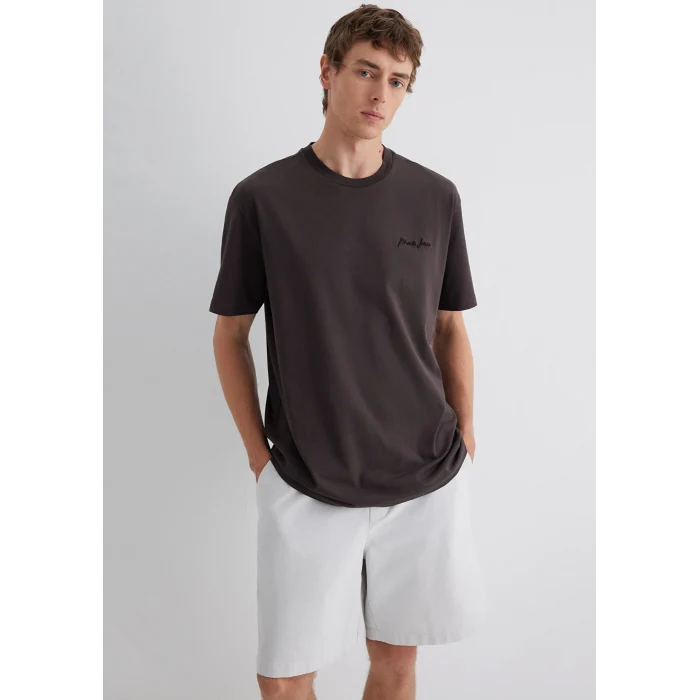 Mavi 0612733-70219 Mavi Jeans Nakışlı Kahverengi Tişört