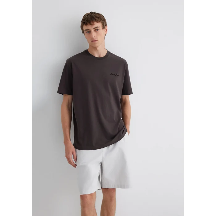 Mavi 0612733-70219 Mavi Jeans Nakışlı Kahverengi Tişört