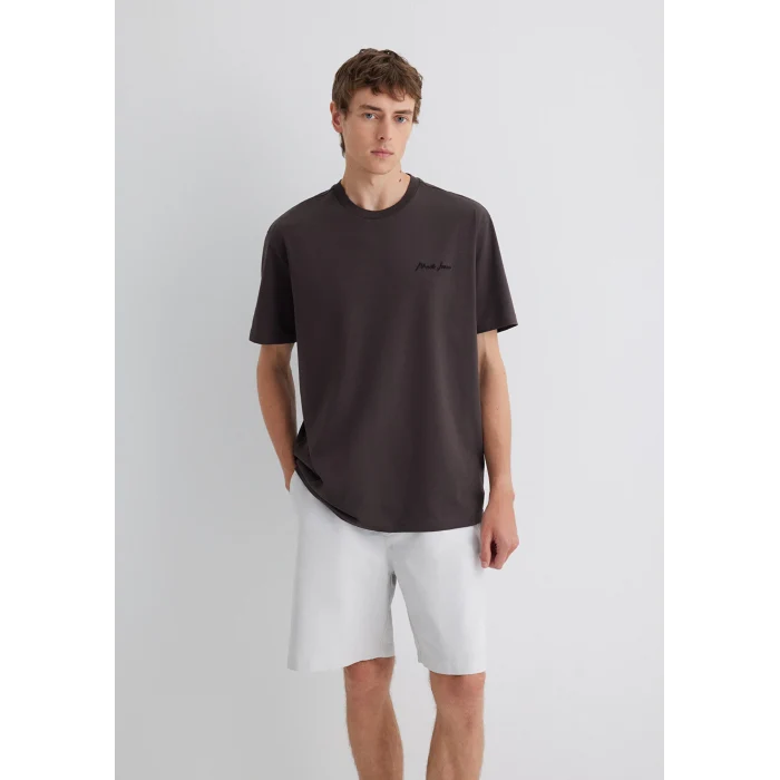 Mavi 0612733-70219 Mavi Jeans Nakışlı Kahverengi Tişört