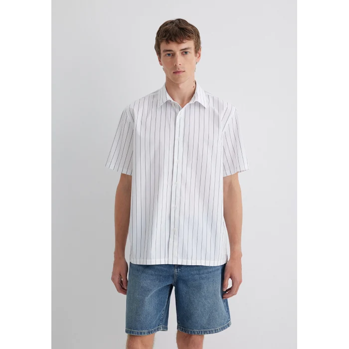 Mavi 0211576-70096 Çizgili Gri Gömlek