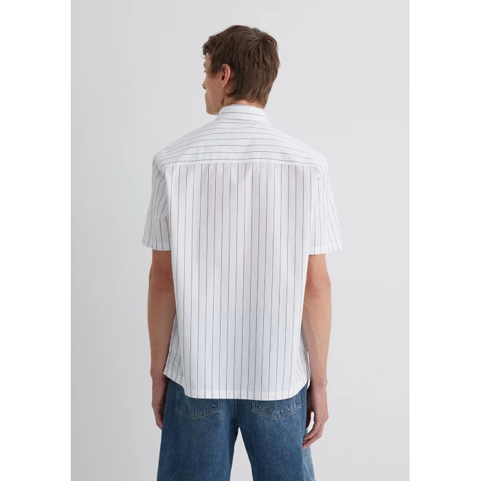 Mavi 0211576-70096 Çizgili Gri Gömlek