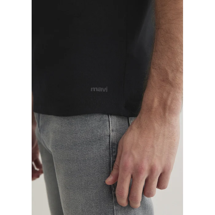 Mavi 06605902 Ribana Detaylı Siyah Tişört