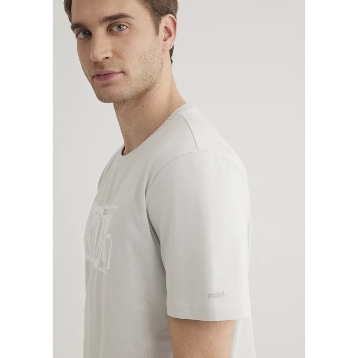 Mavi 0611789-80618 İstanbul Baskılı Gri Tişört