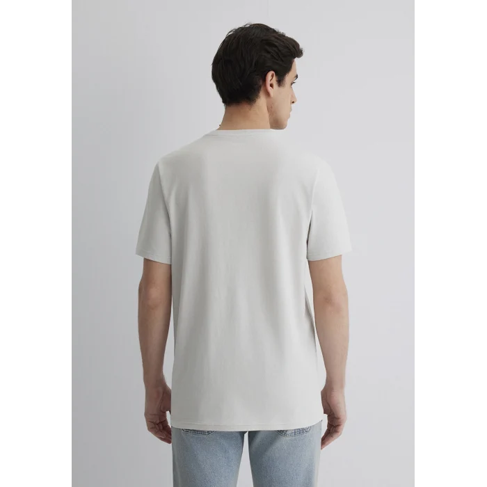 Mavi 066846-70080 Mavi Logo Baskılı Gri Tişört