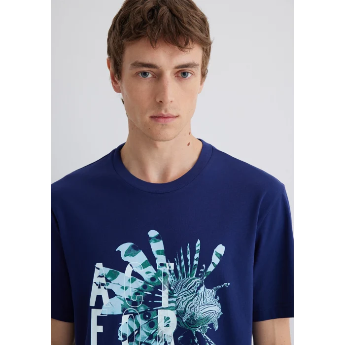 Mavi 0612671-70496 Baskılı Lacivert Tişört