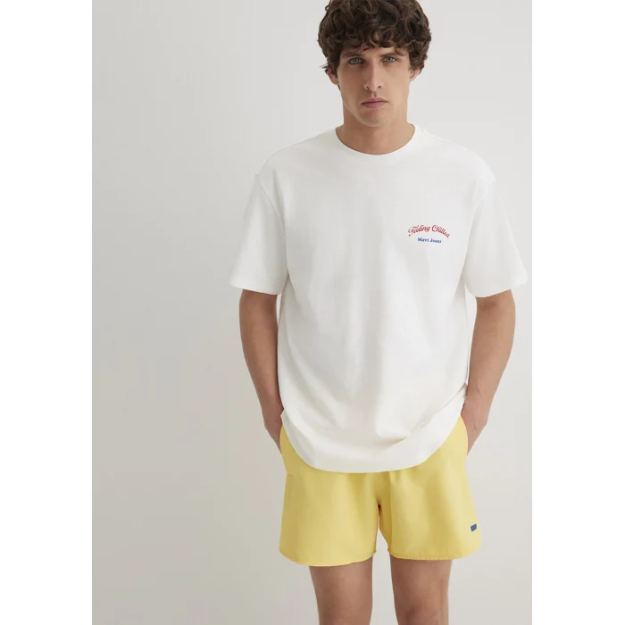 Mavi 0612666-70057 Feeling Chilled Baskılı Ekru Tişört