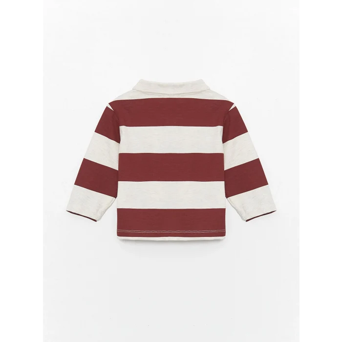 LCW Kids Karişik Polo Yaka Uzun Kollu Erkek Bebek Tişört ve Pantolon 2li Takım