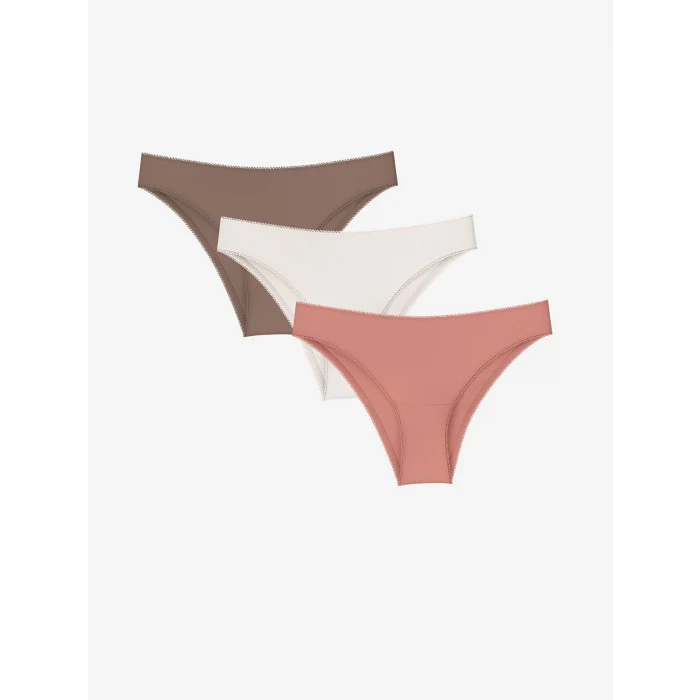 LCW DREAM Pembe Düz Brazilian Külot 3lü Paket