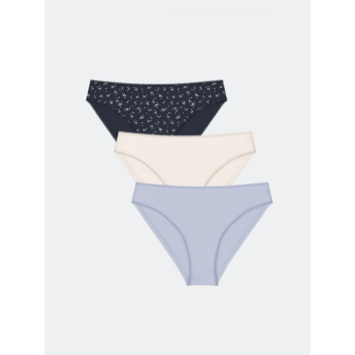 LCW DREAM Lacivert Baskılı Bikini Külot 3lü Paket