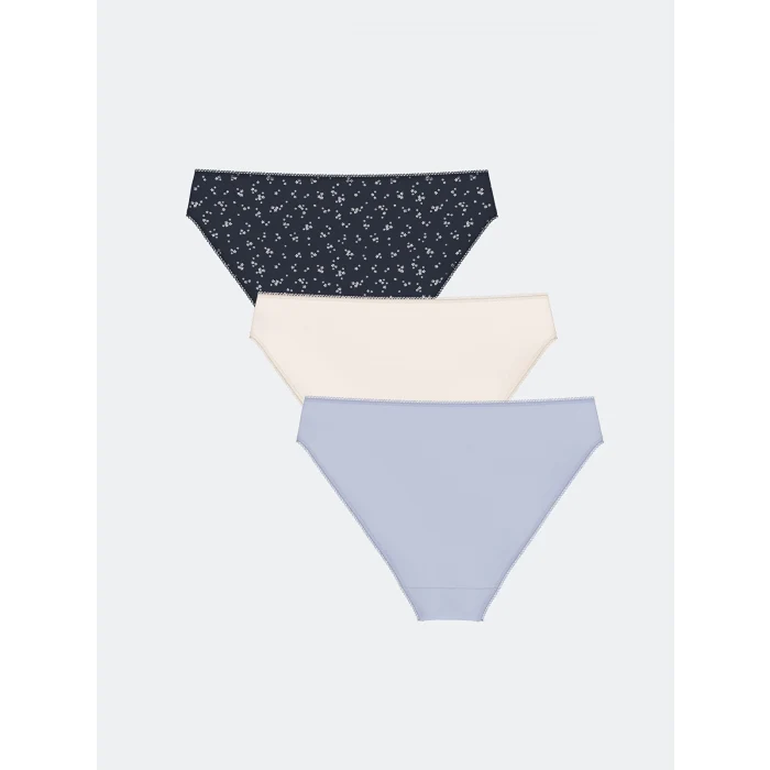 LCW DREAM Lacivert Baskılı Bikini Külot 3lü Paket