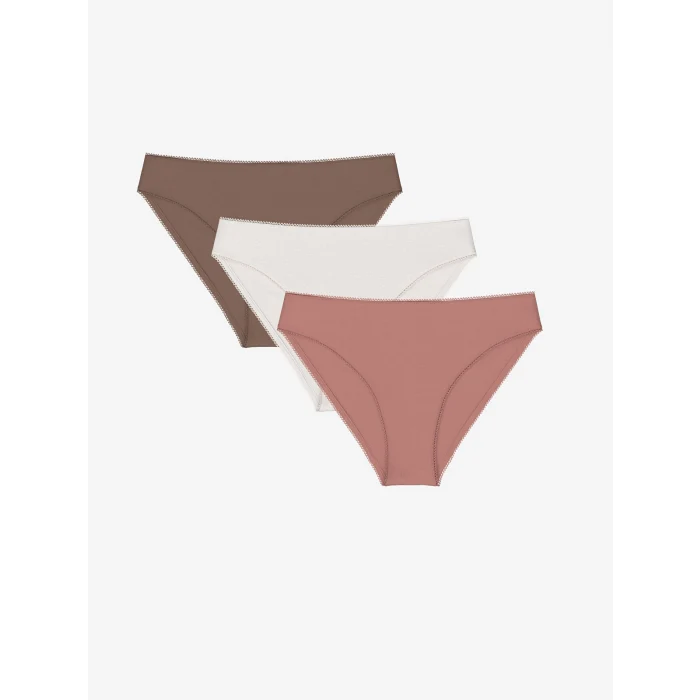 LCW DREAM Pembe Düz Bikini Külot 3lü Paket