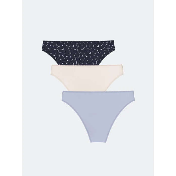 LCW DREAM Lacivert Desenli Brazilian Külot 3lü Paket