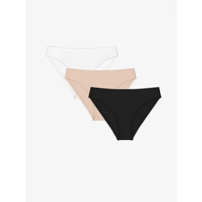 LCW DREAM Pembe Düz Bikini Külot 3lü Paket