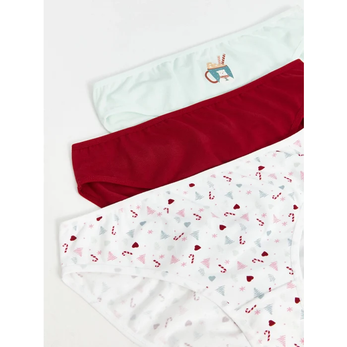 LCW Young Ekru Desenli Bikini Külot 3lü Paket