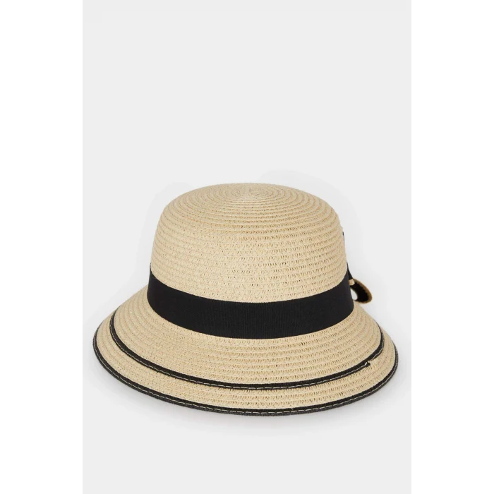 Defacto D8415 Bej Kız Çocuk Hasır Şapka