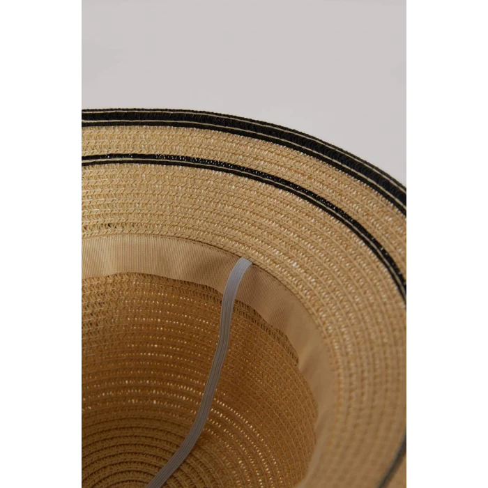 Defacto D8415 Bej Kız Çocuk Hasır Şapka