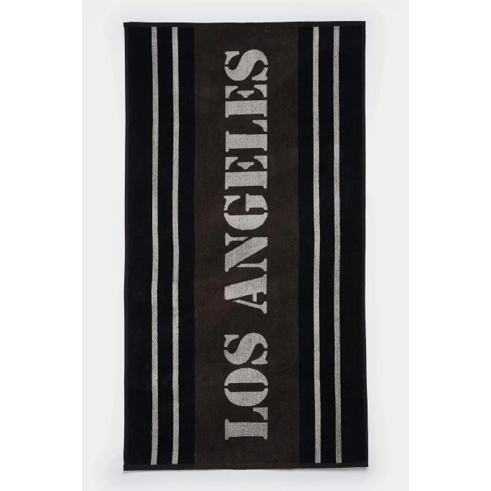 Defacto E3167 Siyah Erkek Pamuklu Plaj Havlusu