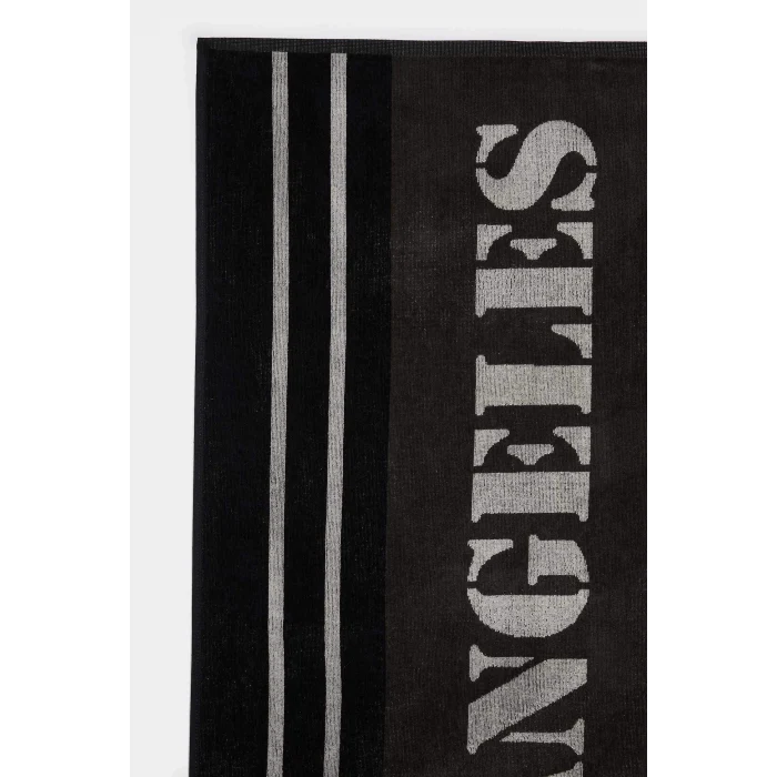 Defacto E3167 Siyah Erkek Pamuklu Plaj Havlusu