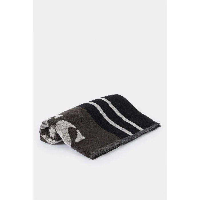 Defacto E3167 Siyah Erkek Pamuklu Plaj Havlusu