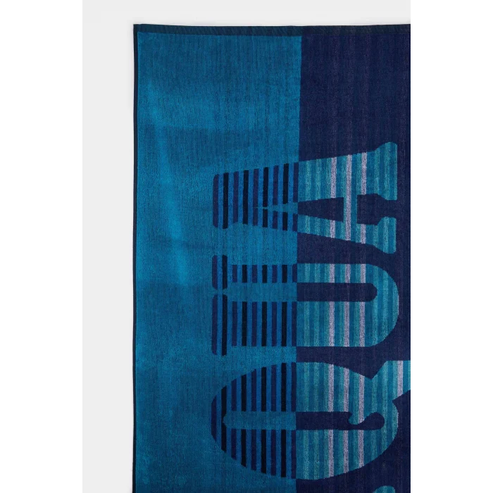 Defacto W8338 Mavi Erkek Pamuklu Plaj Havlusu