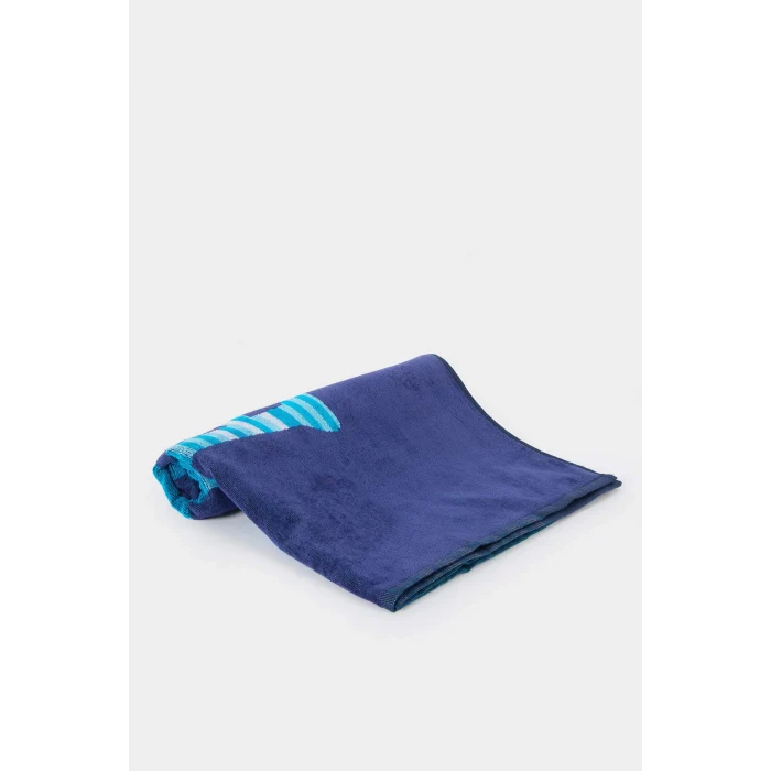 Defacto W8338 Mavi Erkek Pamuklu Plaj Havlusu