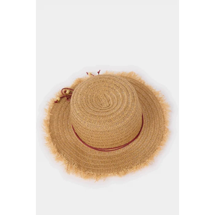 Defacto D8424 Bej Kız Çocuk Hasır Şapka