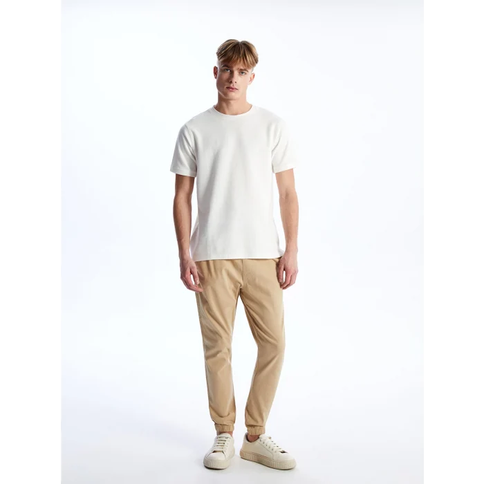 XSIDE Bej Slim Fit Gabardin Erkek Jogger Pantolon