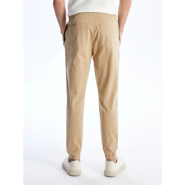 XSIDE Bej Slim Fit Gabardin Erkek Jogger Pantolon