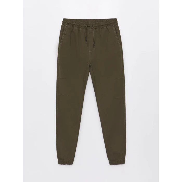 XSIDE Haki Slim Fit Gabardin Erkek Jogger Pantolon