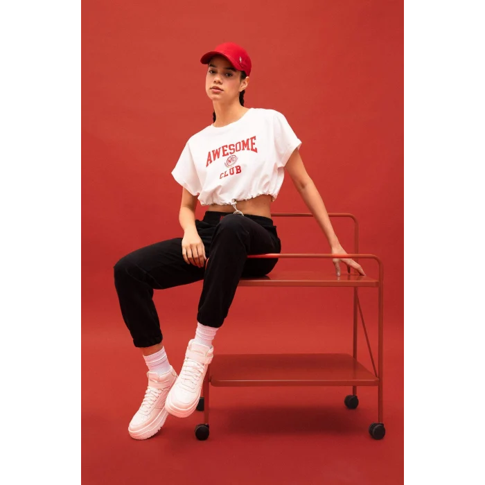 Defacto B8978 Siyah DeFactoFit Standart Fit Jogger İnce Eşofman Altı Çift Cepli Beli Paçası Lastikli