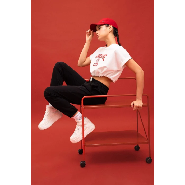 Defacto B8978 Siyah DeFactoFit Standart Fit Jogger İnce Eşofman Altı Çift Cepli Beli Paçası Lastikli