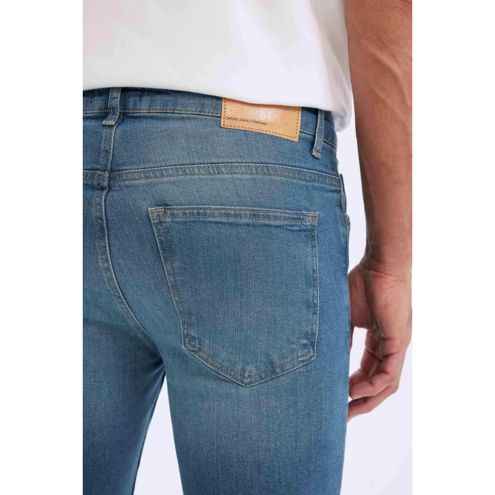 Defacto X4794 Yeşil Skinny Fit Jean Bermuda Şort