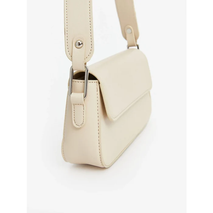 LCW ACCESSORIES Ekru Deri Görünümlü Kadın Kol Çantası