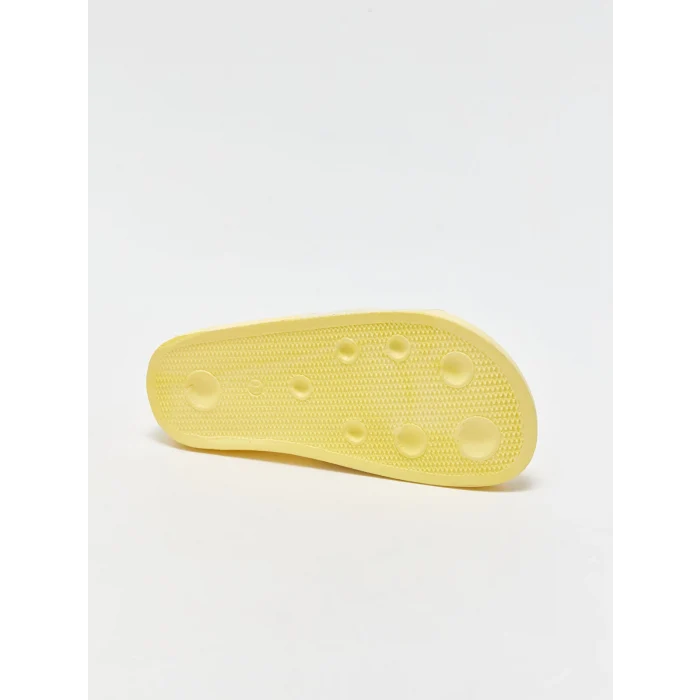 LCW STEPS Sari Baskılı Tek Bantlı Kız Çocuk Terlik