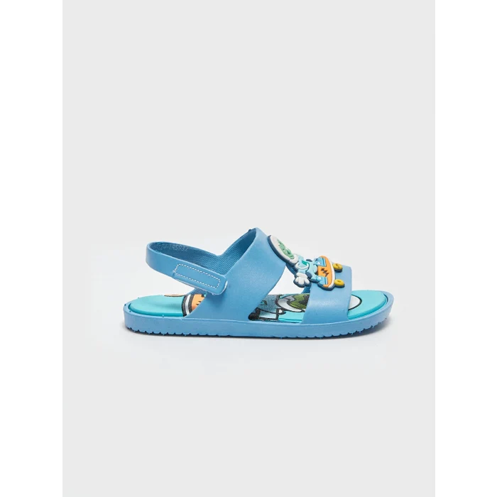 LCW STEPS Mavi Patch Detaylı Erkek Bebek Sandalet