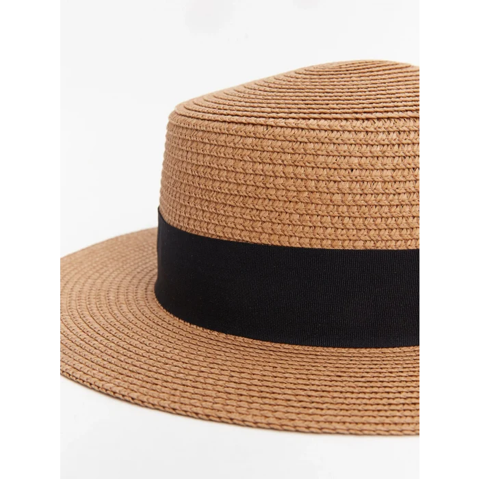 LCW ACCESSORIES Bej Kadın Hasır Fötr Şapka