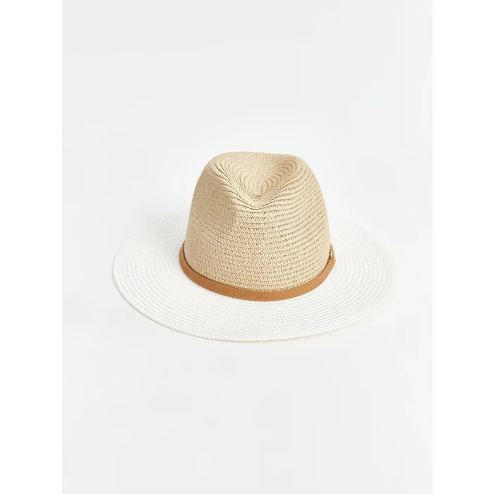 LCW ACCESSORIES Bej Kadın Hasır Fötr Şapka